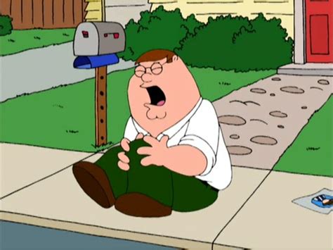 peter griffin gets hurt.